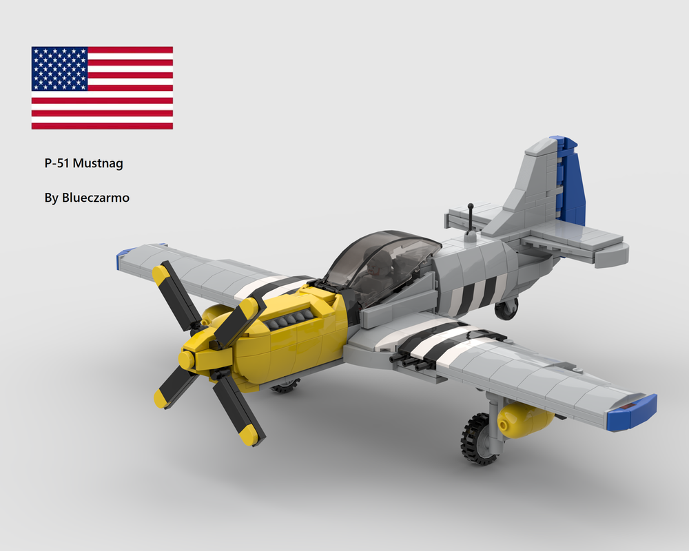 Lego P-51 Mustang - WW2 American Fighter Plane