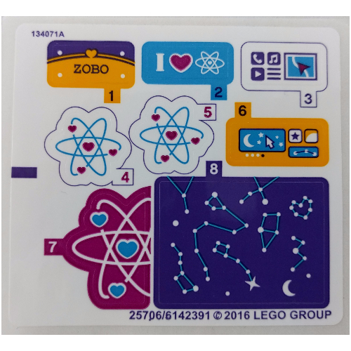 Lego Sticker Sheet for Set 41116-1 / [No Color/Any Color]