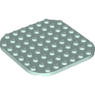 Lego Plate Round Corners 8 x 8 / Light Aqua