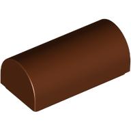 Lego Brick Curved 1 x 2 x 2/3 Double Curved Top, No Studs / Reddish Brown