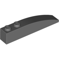 Lego Brick Curved 6 x 1 / Dark Bluish Gray