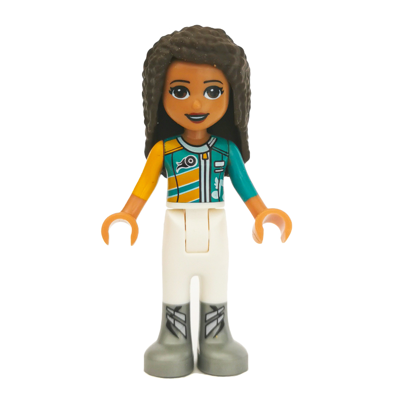 Lego Andrea - Orange/Azure/White Race Suit