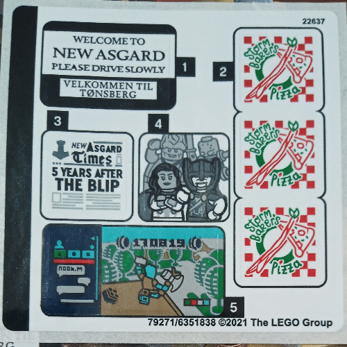Lego Sticker Sheet for Set 76200-1
