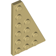 Lego Wedge Plate 6 x 4 Right / Tan