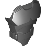 Lego Large Figure Torso Cover with Raised Belt [Plain] / Black