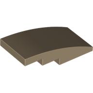 Lego Brick Curved 4 x 2 No Studs / Dark Tan