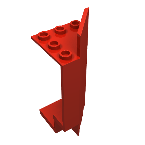 Lego Panel 3 x 3 x 6 Corner Wall / Red