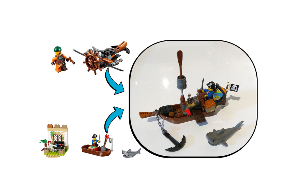Lego Pirate Ship from 10679 and 30421