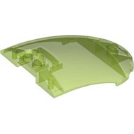 Lego Windscreen 6 x 8 x 2 Curved / Trans-Bright Green