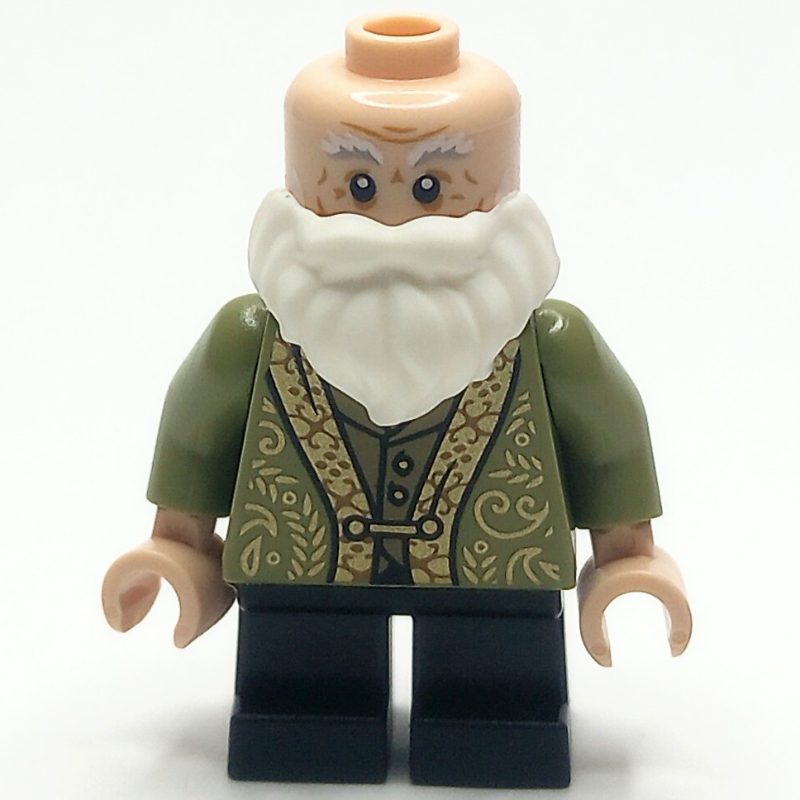 Lego Professor Filius Flitwick, Beard, Olive Green Vest, Black Legs