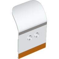 Lego Door 2 x 4 x 6 Curved Aircraft with Dark Bluish Grey/Orange Stripe Print