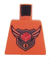 Lego Torso MBA Level 3 Logo Pattern / Orange