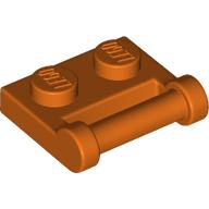 Lego Plate Special 1 x 2 [Side Handle Closed Ends] / Reddish Orange