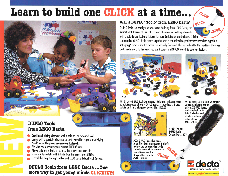 Lego 1992 Large US Dacta Flyer for Duplo Toolo