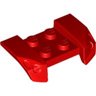 Lego Mudguard 2 x 4 with Molded Headlights / Red