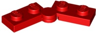 Lego Hinge Plate 1 x 4 Swivel (2429 / 2430) / Red