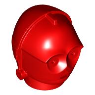 Lego Minifig Head Special, Protocol Droid (C-3PO) [Plain] / Red