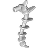 Lego Plant / Creature Body Part, Vine / Tail / Tentacle / Bionicle Spine, Spiky / Very Light Bluish Gray