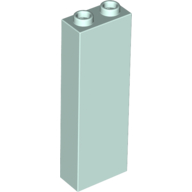 Lego Brick 1 x 2 x 5 with Hollow Studs / Light Aqua