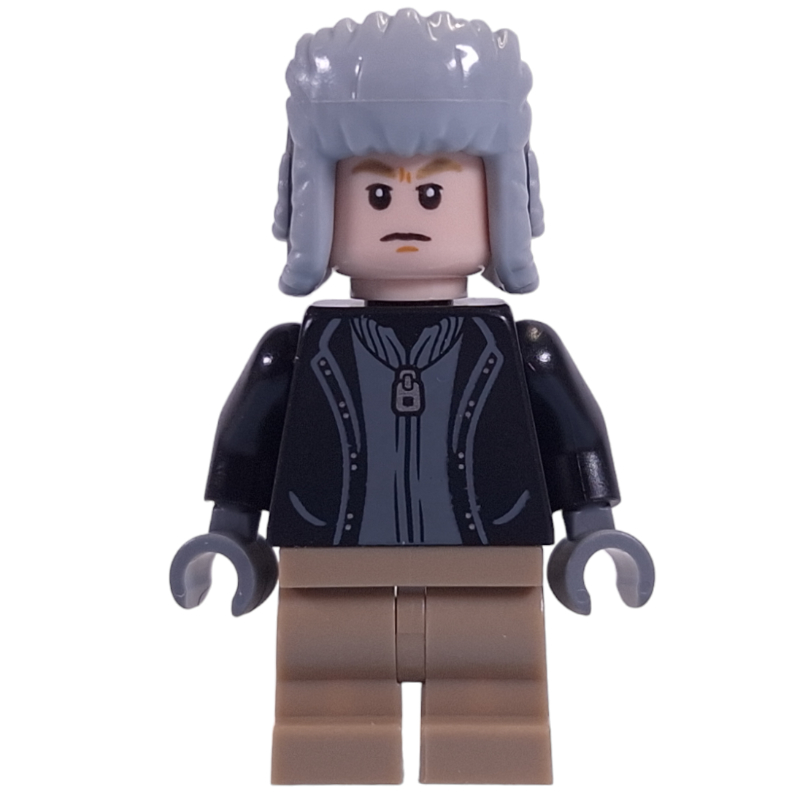 Lego Draco Malfoy - Black Jacket, Light Bluish Grey Ushanka