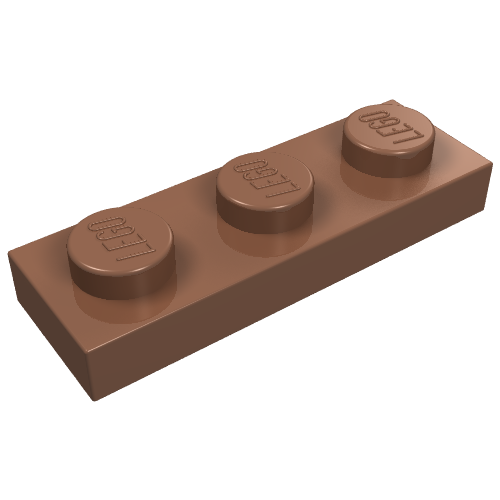 Lego Plate 1 x 3 / Light Brown