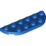 Lego Plate Round Corners 2 x 6 Double / Blue