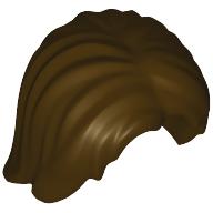 Lego Hair Mid-Length Tousled with Center Part / Dark Brown