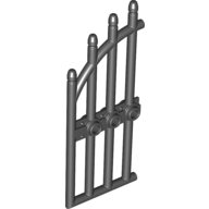 Lego Gate 1 x 4 x 9 Arched with Bars and Three Studs / Black