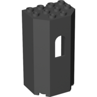 Lego Panel 3 x 4 x 6 with Arched Window / Black