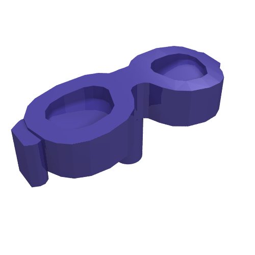 Lego Headwear Accessory Glasses, Oval Shaped with Pin
