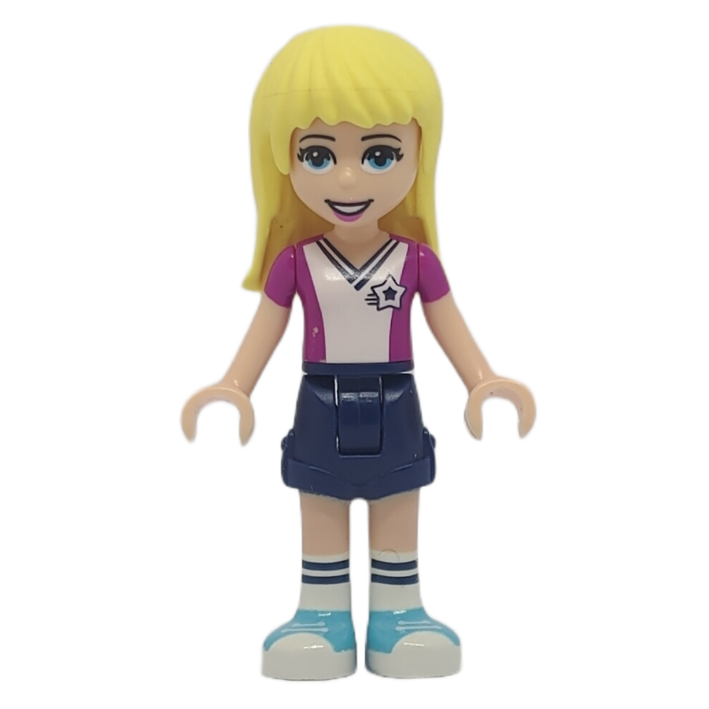 Lego Stephanie - White/Magenta Jersey, Dark Blue Skirt