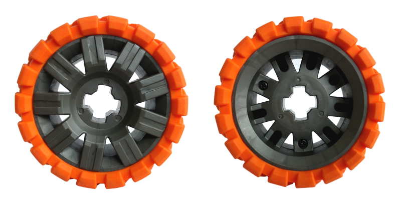 Lego Wheel 60 x 34 with Orange Tire 81 x 40 Balloon Offset Tread