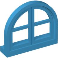 Lego Window 4 x 3 Lattice with Rounded Top / Dark Azure