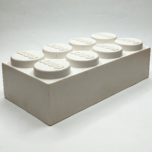Lego Jumbo Brick 2 x 4 [Samsonite Version] / White