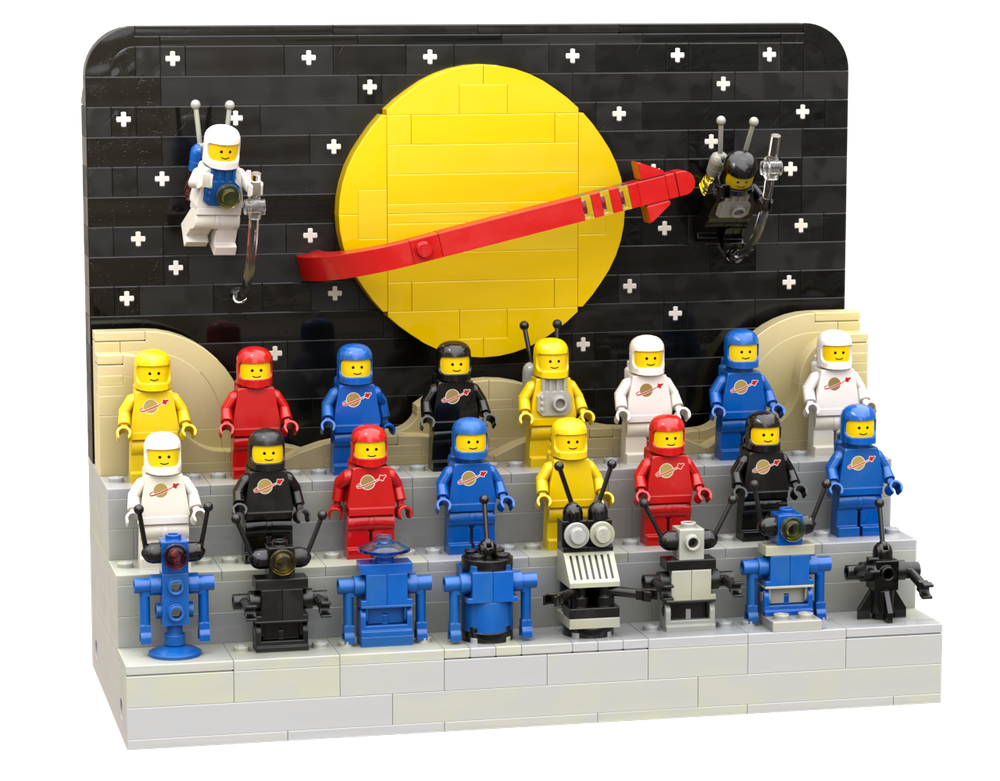 Lego Classic Space Minifig Display Stand.