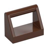 Lego Tile Special 1 x 2 with Handle / Brown
