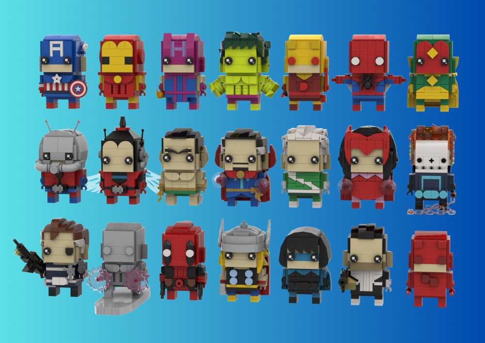 Lego Classic Marvel Comics Brickheadz Bundle
