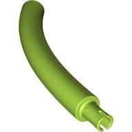 Lego Animal Body Part / Plant, Tail / Neck / Branch / Trunk, Middle Section with Pin, Round Pin Hole / Lime