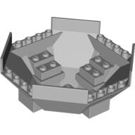 Lego Cockpit 10 x 10 x 4 Octagonal / Light Bluish Gray