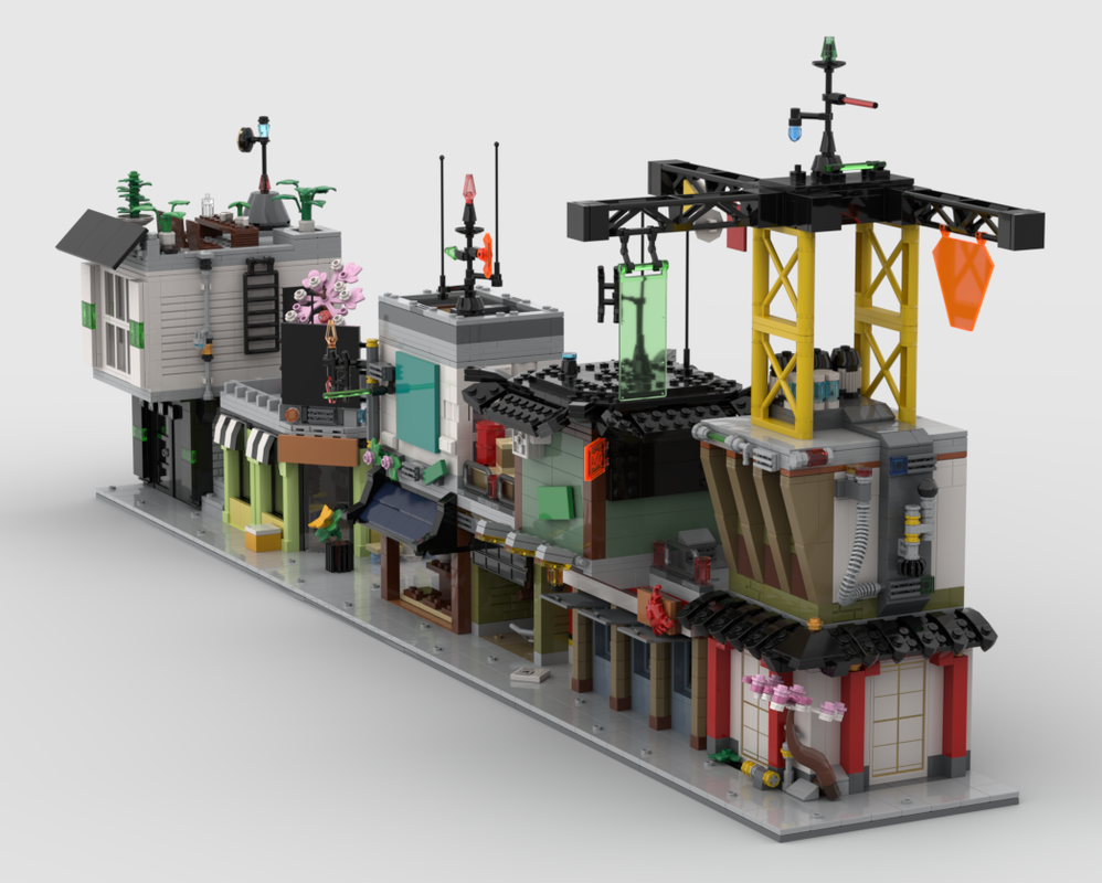 Lego Bundle - Modular Cyberpunk City - Street Block