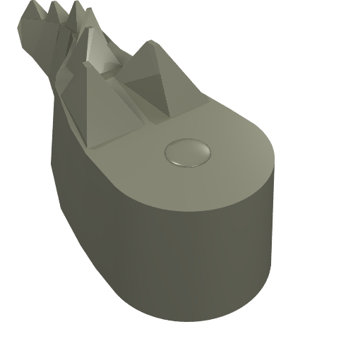 Lego Animal Body Part, Alligator / Crocodile / Dragon / Dinosaur Tail / Dark Gray