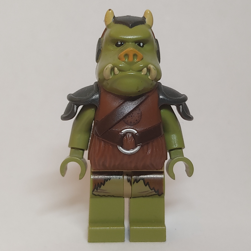 Lego Gamorrean Guard, Printed Head, Olive Green Hands