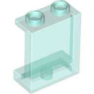 Lego Panel 1 x 2 x 2 [Side Supports / Hollow Studs] / Trans-Light Blue