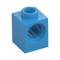 Lego Technic Brick 1 x 1 with Pin Hole / Dark Azure