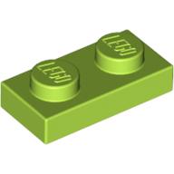 Lego Plate 1 x 2 / Lime