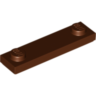 Lego Plate Special 1 x 4 with 2 Studs with Groove [New Underside] / Reddish Brown
