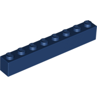 Lego Brick 1 x 8 / Dark Blue