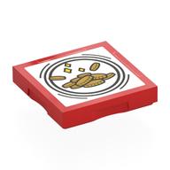 Lego Tile Special 2 x 2 with SMART Tag with Coins Print / Red