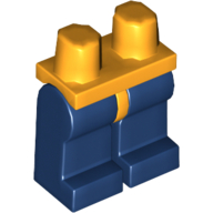 Lego Hips and Dark Blue Legs / Bright Light Orange