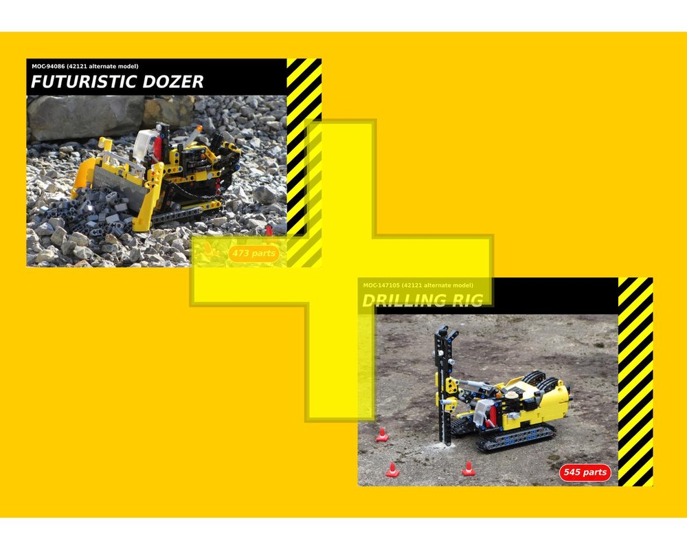 Lego 42121 alternates - Futuristic Dozer and Drilling Rig